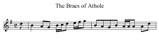 Braes of Athole, The - staff notation