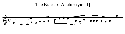 Braes of Auchtertyre [1], The - staff notation