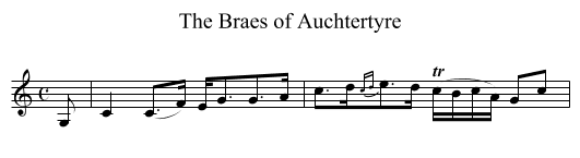 Braes of Auchtertyre, The - staff notation