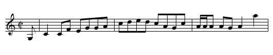 Braes of Auchtertyre - staff notation