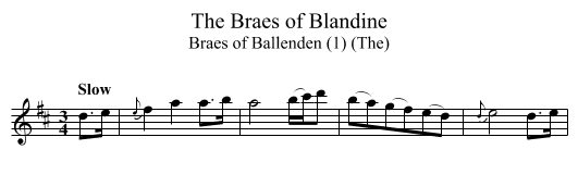 Braes of Blandine, The - staff notation
