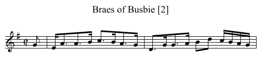Braes of Busbie [2] - staff notation