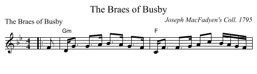 Braes of Busby, The  - staff notation