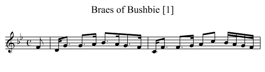 Braes of Bushbie [1] - staff notation