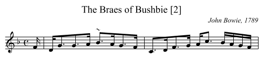 Braes of Bushbie [2], The - staff notation