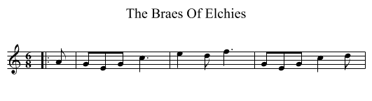 Braes Of Elchies, The  - staff notation