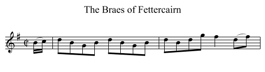 Braes of Fettercairn, The - staff notation