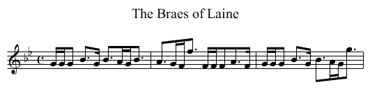 Braes of Laine, The - staff notation