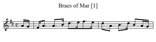 Braes of Mar [1] - staff notation