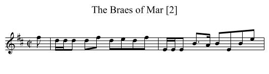 Braes of Mar [2], The - staff notation