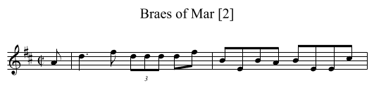 Braes of Mar [2] - staff notation