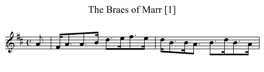 Braes of Marr [1], The - staff notation