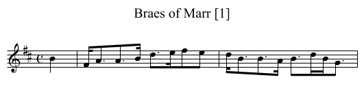 Braes of Marr [1] - staff notation