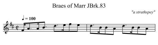 Braes of Marr JBrk.83 - staff notation