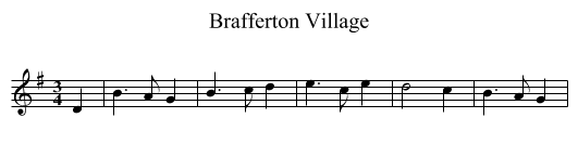 Brafferton Village - staff notation