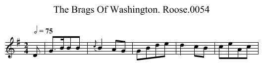 Brags Of Washington. Roose.0054, The - staff notation