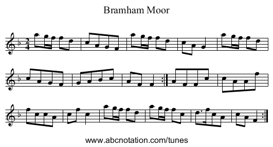 Bramham Moor - staff notation