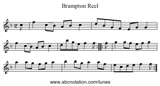 Brampton Reel - staff notation