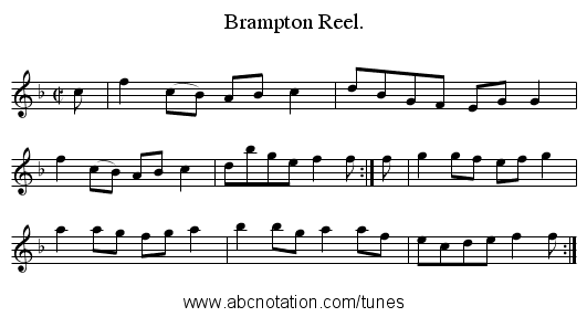 Brampton Reel. - staff notation