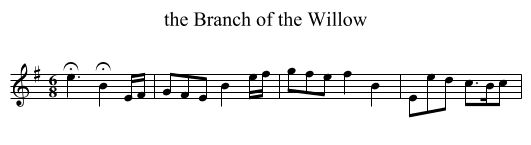 Branch of the Willow, the  - staff notation