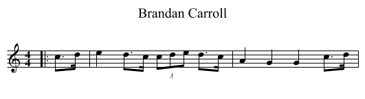 Brandan Carroll - staff notation
