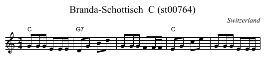 Branda-Schottisch  C (st00764) - staff notation