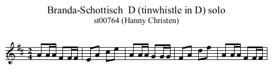Branda-Schottisch  D (tinwhistle in D) solo - staff notation