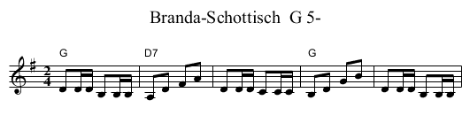 Branda-Schottisch  G 5- - staff notation