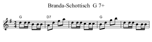 Branda-Schottisch  G 7+ - staff notation