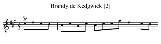 Brandy de Kedgwick [2] - staff notation