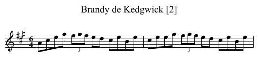 Brandy de Kedgwick [2] - staff notation