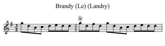 Brandy (Le) (Landry) - staff notation