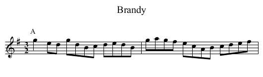 Brandy - staff notation