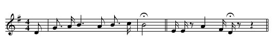 Brang-y-well - staff notation
