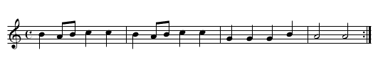 Branle de Bourgogne - staff notation