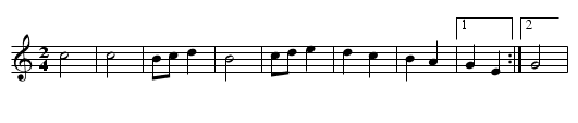 Branle de Champagne - staff notation