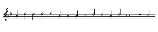 Branle de la haye - staff notation