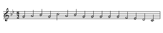 Branle de la Montarde - staff notation