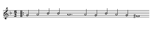 Branle de la torche - staff notation