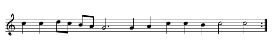 Branle de l'Official - staff notation