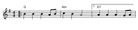 Branle de Rat - staff notation