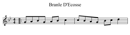 Branle D'Ecosse - staff notation