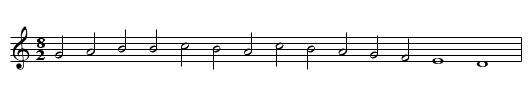 Branle des chevaulx (original) - staff notation