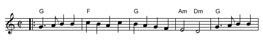 Branle des Chevaux   (G) - staff notation
