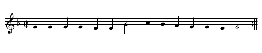 Branle des Lavandieres - staff notation