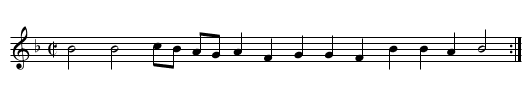 Branle des sabots - staff notation