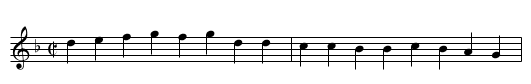 Branle du hault Barrois - staff notation