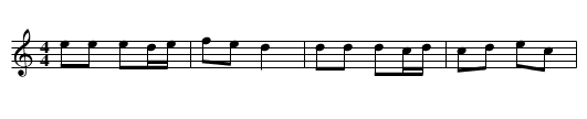 Branle du Rat - staff notation