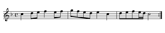 Branle simple - staff notation