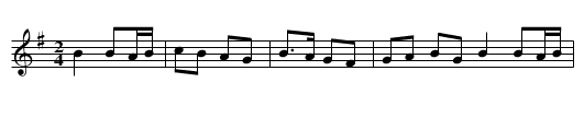 Branle - staff notation